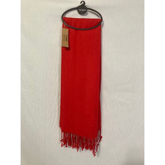 Pier 1 Imports Red Rayon Pashmina NWT - Picture 1 of 4
